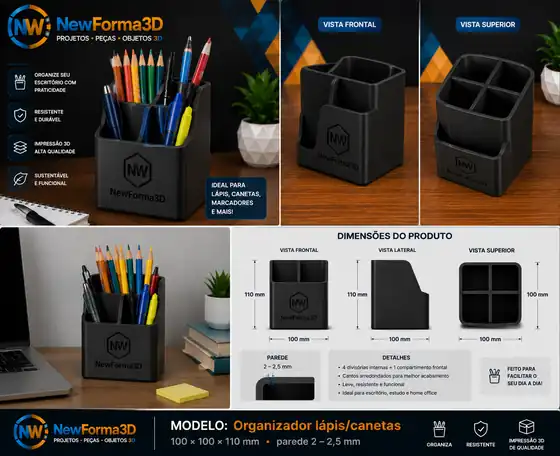 Organizador lápis/canetas