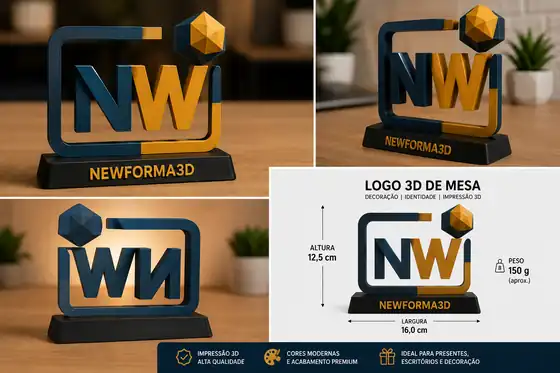 Logo 3D de mesa