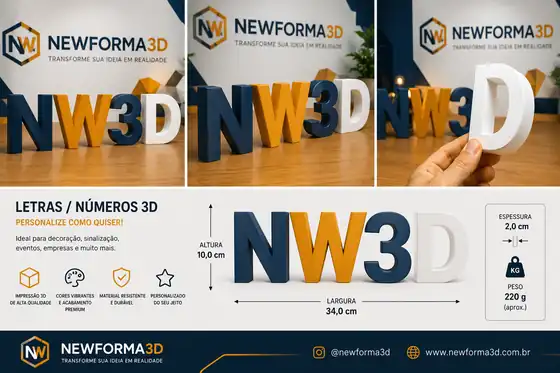 Letras/números 3D
