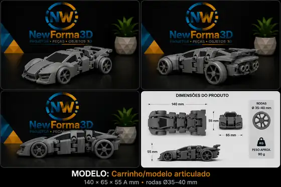 Carrinho/modelo articulado