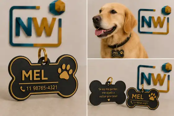 Plaquinha Pet personalizada