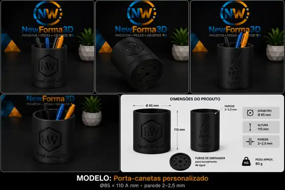 Porta-canetas personalizado